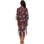 Damen luftiger Strandkimono mit floralem Design R&B