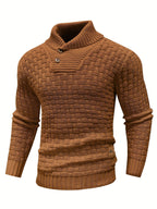 R&B | Strickpullover mit Geflochtenem Muster Klassisch und Bequem Perfekt für Den Alltag