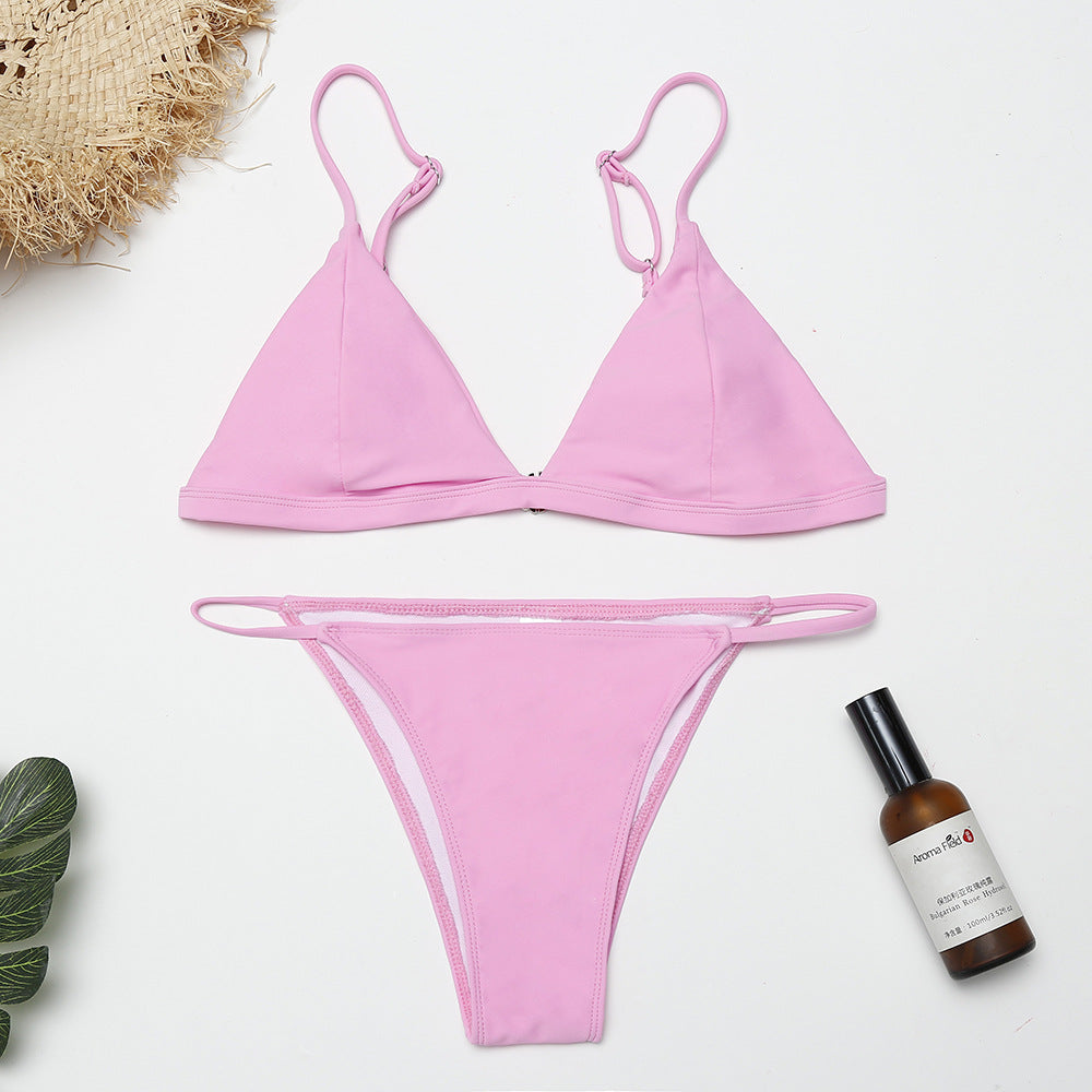 Damen Triangel-Bikini-Set mit verstellbaren Trägern R&B