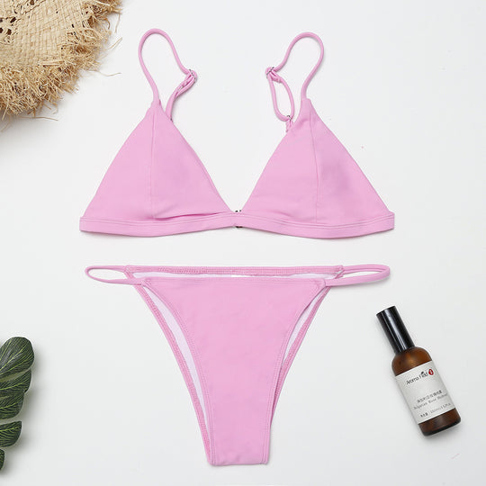 Damen Triangel-Bikini-Set mit verstellbaren Trägern R&B