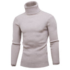 Herren Rollkragenpullover aus feinem Rippstrick