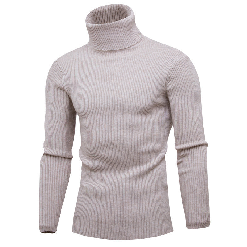 Herren Rollkragenpullover aus feinem Rippstrick