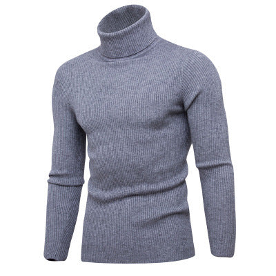 Herren Rollkragenpullover aus feinem Rippstrick R&B