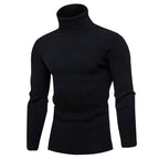 Herren Rollkragenpullover aus feinem Rippstrick