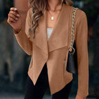 R&B | Elegante Wasserfalljacke mit Reißverschlussdetails