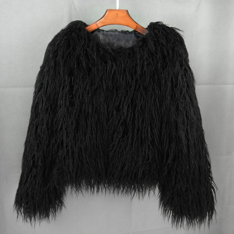 R&B | Eleganter Warmer Kunstpelzmantel Für Herbst Und Winter