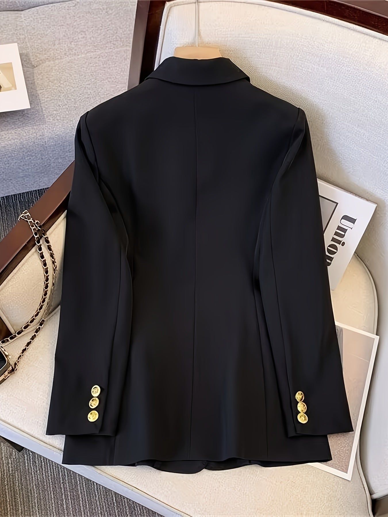 R&B | Eleganter Slim Fit Damenblazer Mit Goldenen Knöpfen