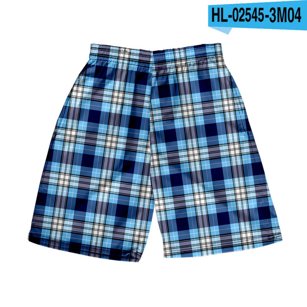 R&B | Hawaiianische karierte Shorts für Männer