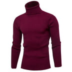 Herren Rollkragenpullover aus feinem Rippstrick