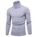 Herren Rollkragenpullover aus feinem Rippstrick