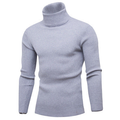 Herren Rollkragenpullover aus feinem Rippstrick