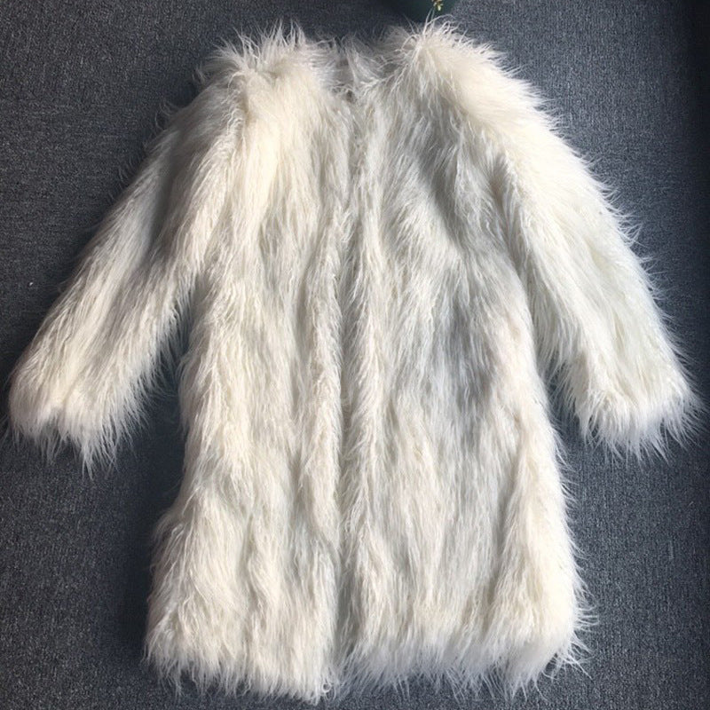 Damen Fellmantel mit luxuriöser Textur R&B