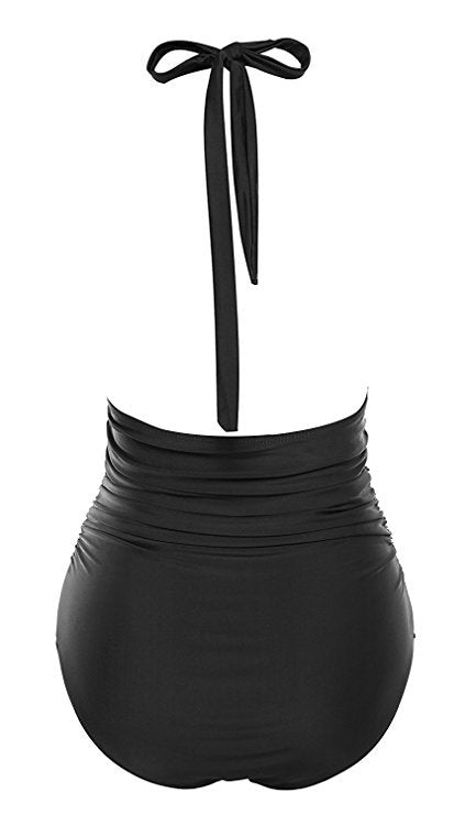 Damen Floral Badeanzug mit tiefem Ausschnitt R&B