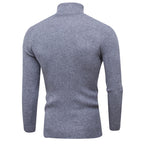 Herren Rollkragenpullover aus feinem Rippstrick