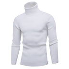 Herren Rollkragenpullover aus feinem Rippstrick