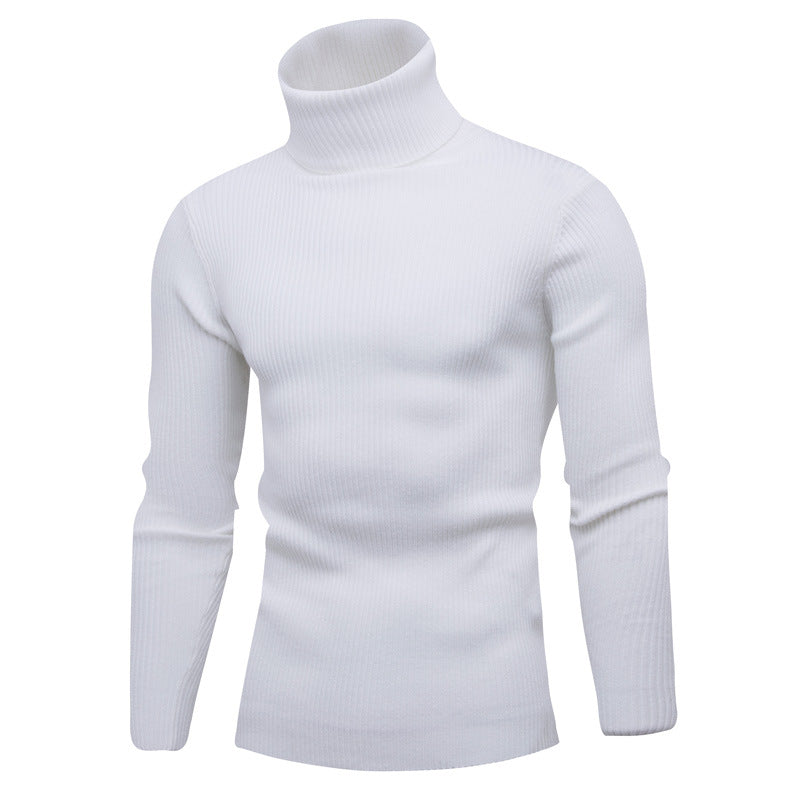 Herren Rollkragenpullover aus feinem Rippstrick