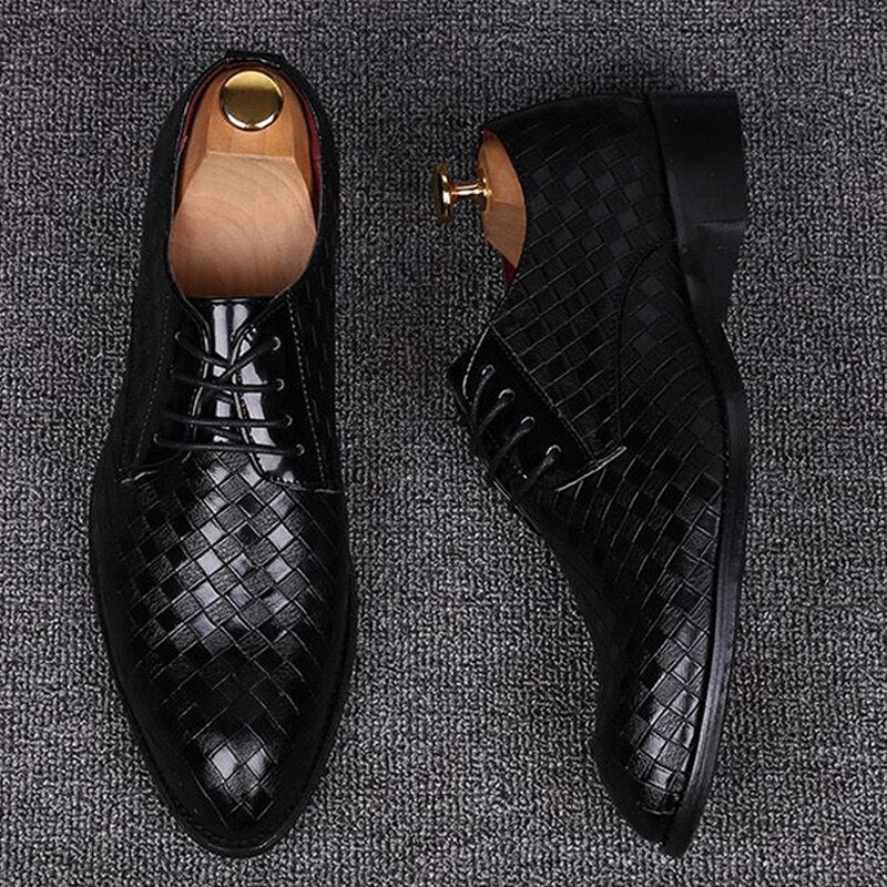 Elegante Leder Herren Schnürschuhe R&B