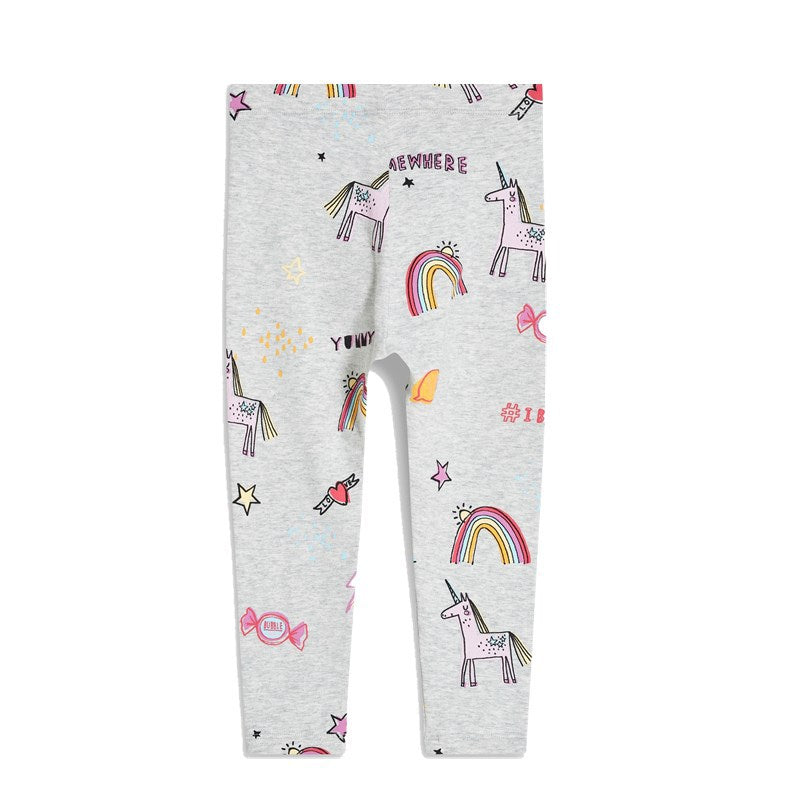 Mädchen Leggings mit zauberhaften Regenbogen- und Einhorn-Motiven R&B