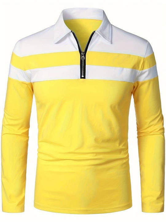 R&B – langärmliges poloshirt mit reißverschluss