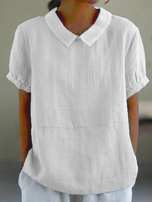 R&B | Unifarbene Bluse aus Baumwolle