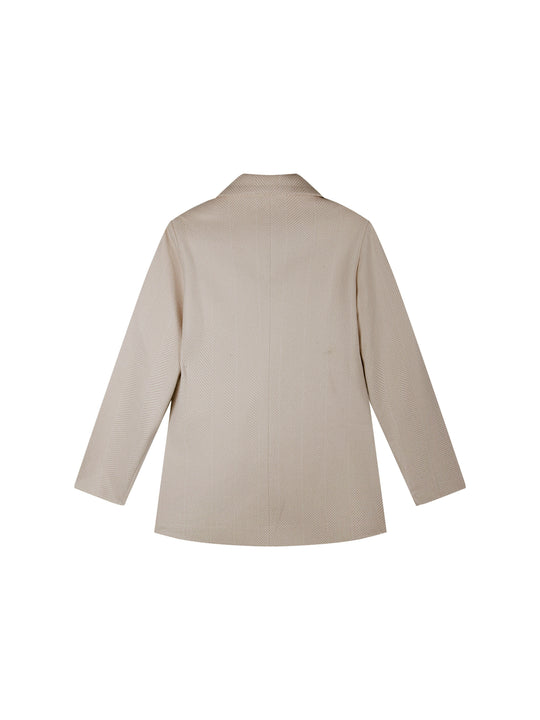 R&B | Eleganter Business Lange Blazer mit solider doppeltknöpfiger Revers Ideal für alle Jahreszeiten