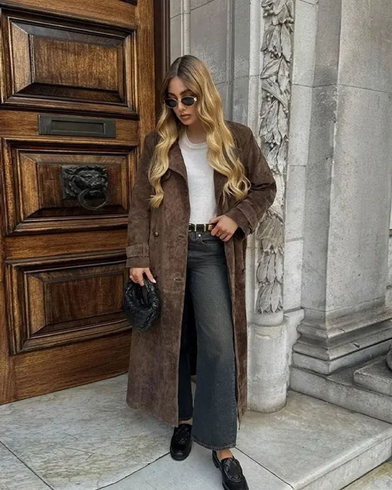 R&B | Wildleder Langer Mantel