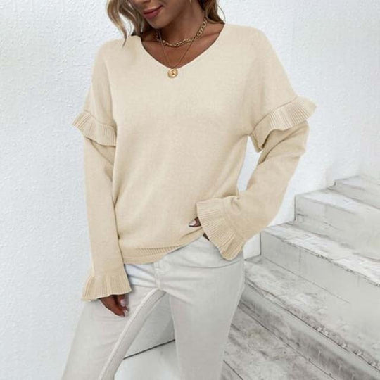 R&B | Einfarbiger Strickpullover Für Kalte Tage