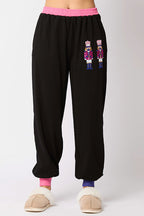 R&B | Weihnachtsmann Pailletten Freizeit Sweatshirt und elastische Taillen lockere Taschenhose Set