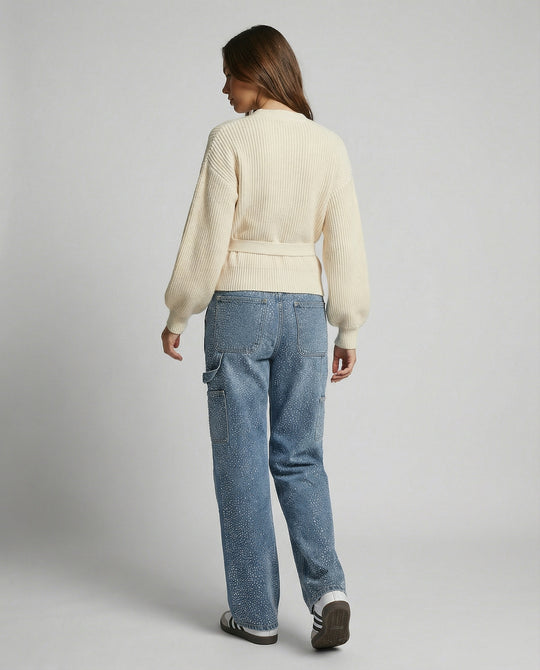 R&B | Jeans mit Glänzenden Details Trendy und Komfortabel