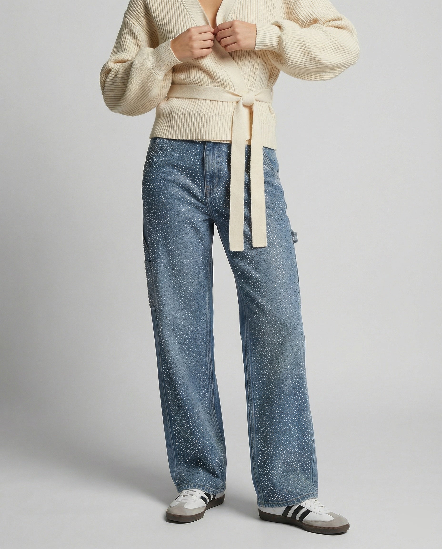 R&B | Jeans mit Glänzenden Details Trendy und Komfortabel