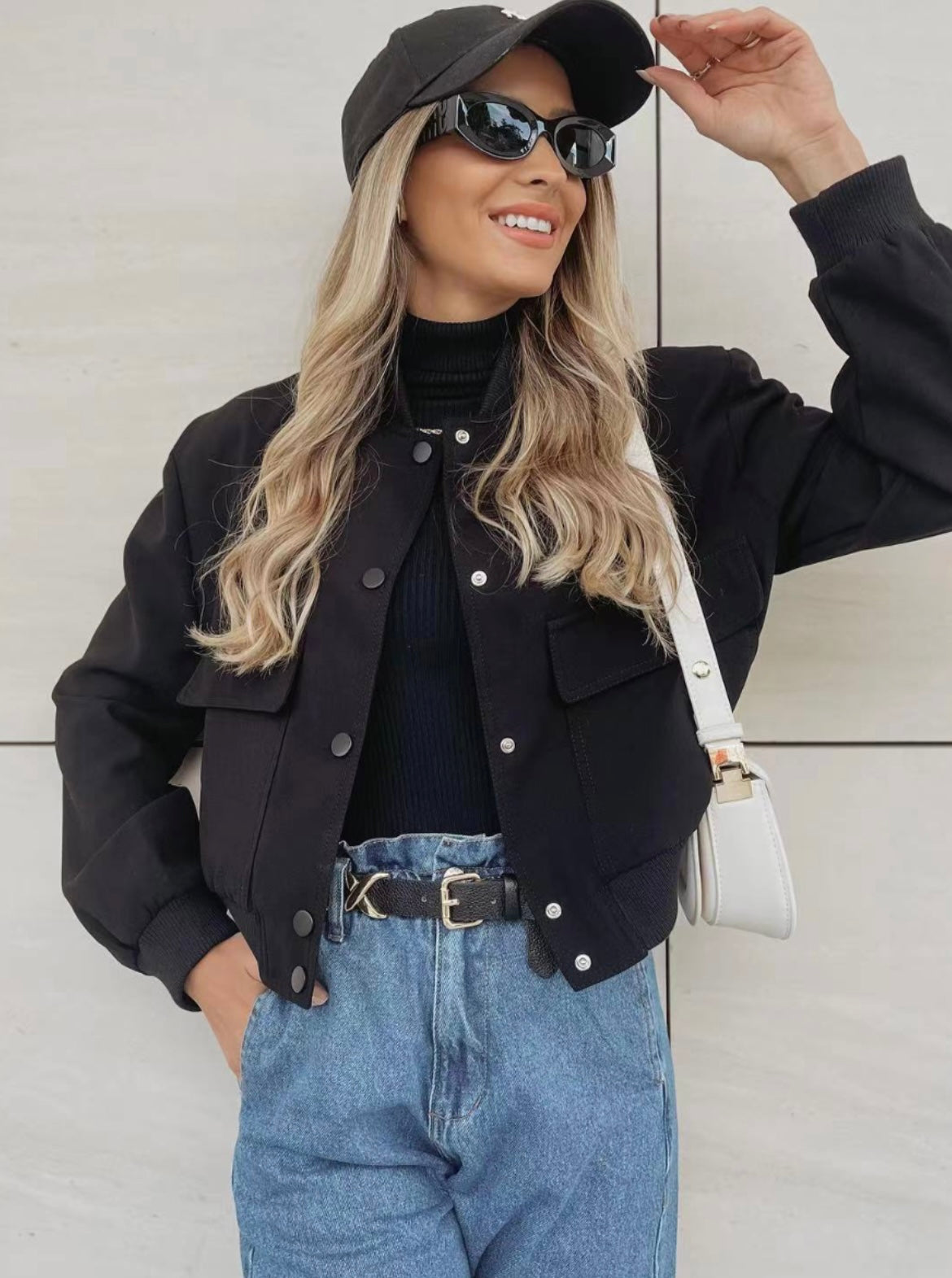 R&B | Couture Bomberjacke für Damen Reguläre Passform Essentiell