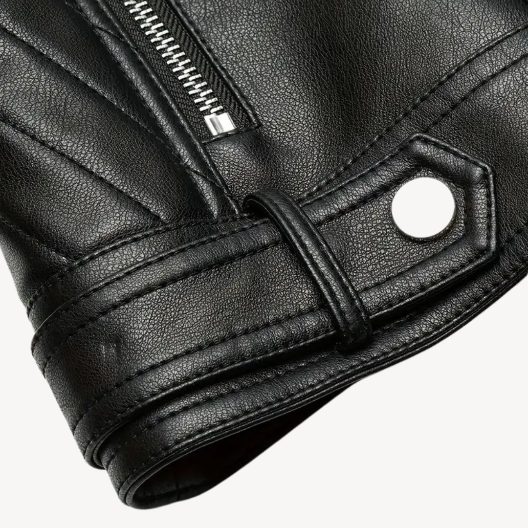 R&B | Fake-Leder Bikerjacke für Frauen