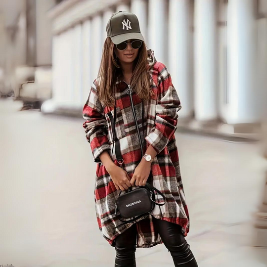 R&B | Trendiger karierter Cardigan für Frauen