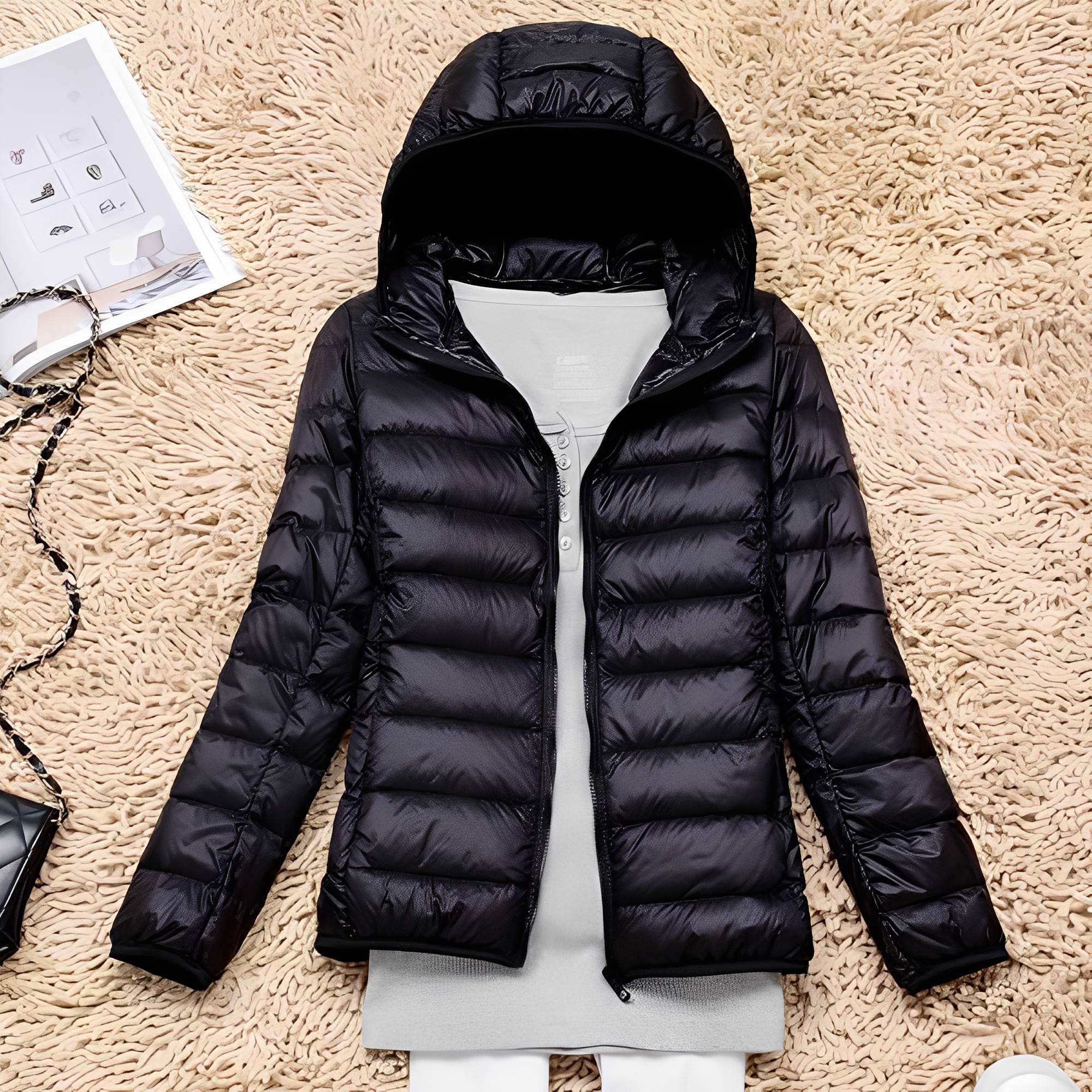 R&B | Bequeme, schmal geschnittene Damen-Daunenjacke