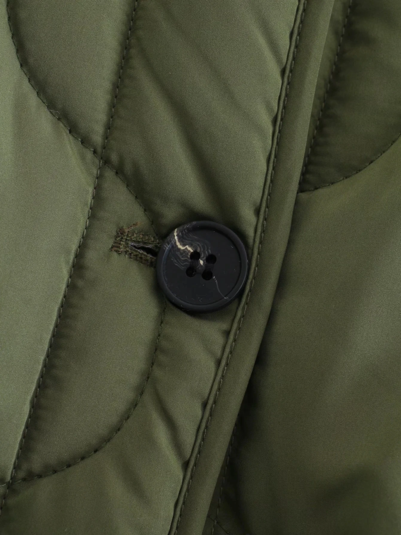 R&B | Trendy Olivgrüner Übergroßer Gestepptes Jacke für einen Stilvollen Look Ideal für Herbst/Winter