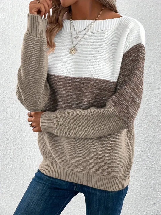 R&B | Eleganter Langarm Pullover mit Fallenden Schultern