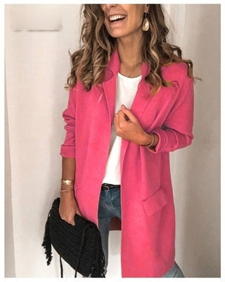 R&B | Einfarbiger Blazer Mit Langen Ärmeln