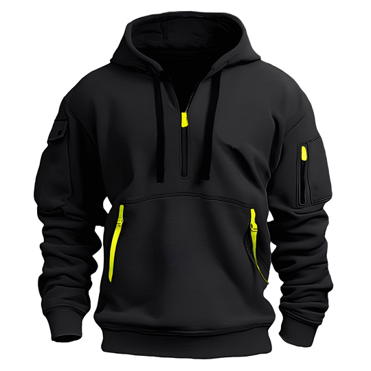 R&B | Lässiger, lockerer Hoodie mit Reißverschluss für Männer