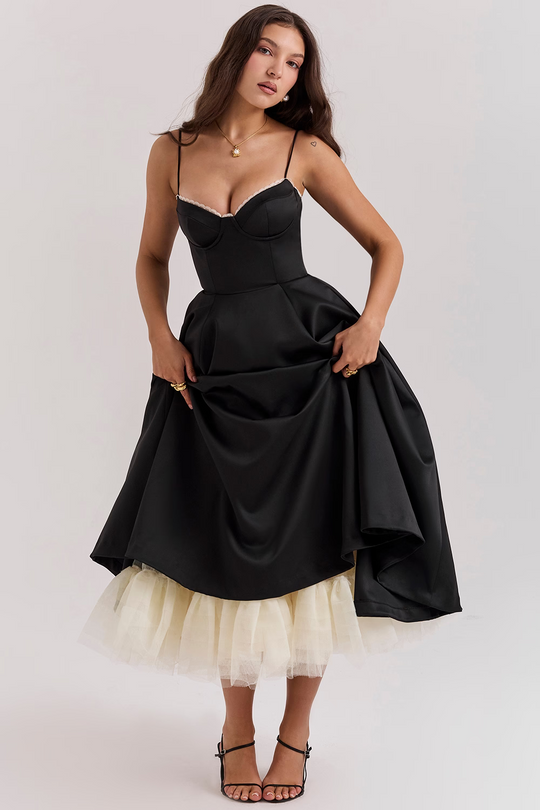R&B | Elegantes Schlankmachendes Kleid Für Damen