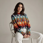 R&B | Karierter Merinowol-Pullover