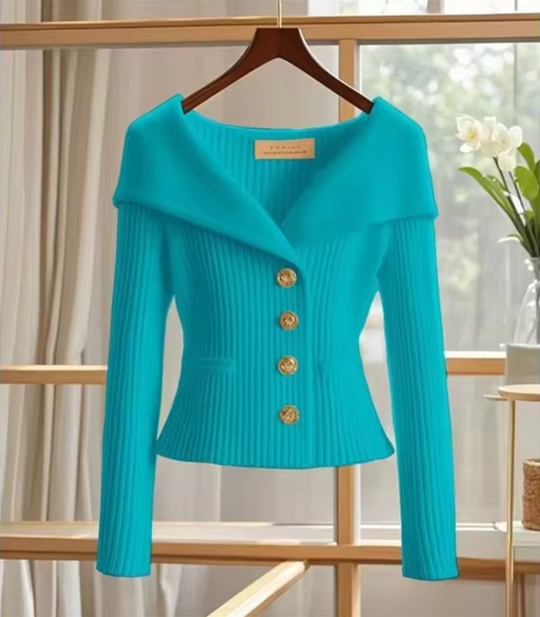 R&B | Strickjacke Damen Kurz Cardigan für Übergangsjahre