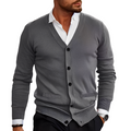 R&B | Lässiger Baumwollcardigan mit Knöpfen für Herren