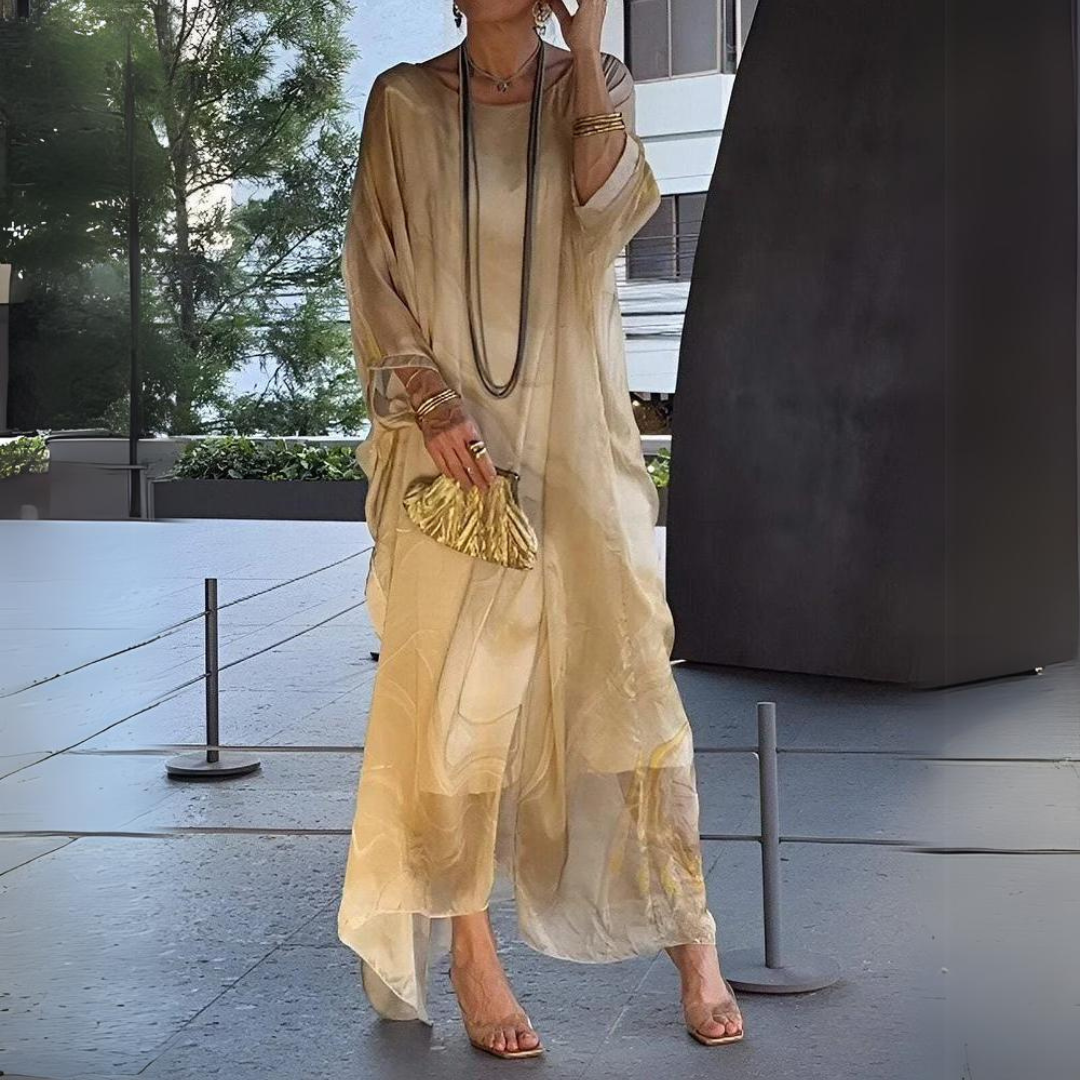 R&B | Elegantes Seiden Chiffon Kleid