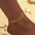 R&B | Chic Silber/Gold Doppel Fußkettchen
