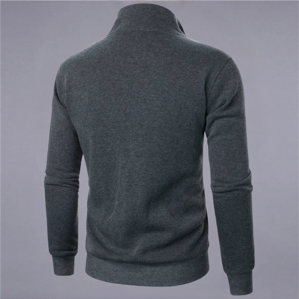 R&B | Klassisches Sweatshirt mit Reißverschluss Baumwollmischung Komfort und Stil