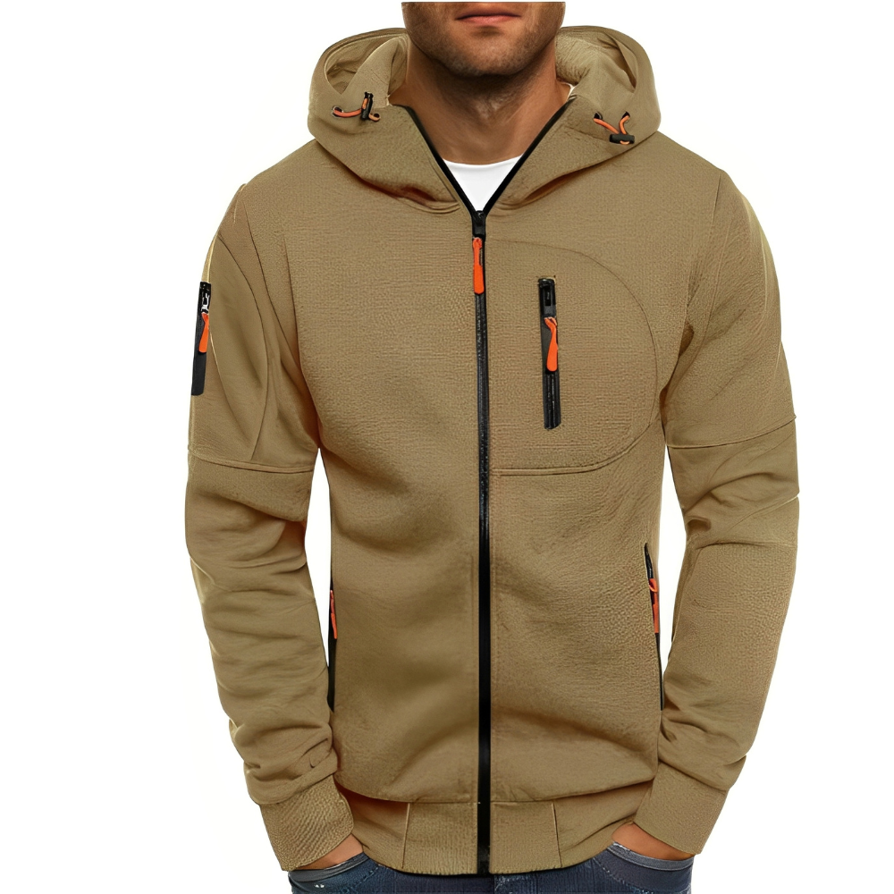 R&B | Freizeit Zip-Up Jacke mit Kapuze für Herren