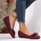 Presley | Flache Slip-on-Schuhe mit Schleife und runder Zehenpartie