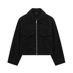 R&B | Kurze Wolljacke Scharfer Kragen Strukturiert und Warm