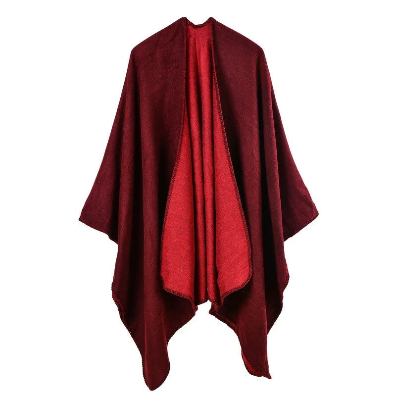 R&B | Warmer Poncho mit Fließendem Schnitt