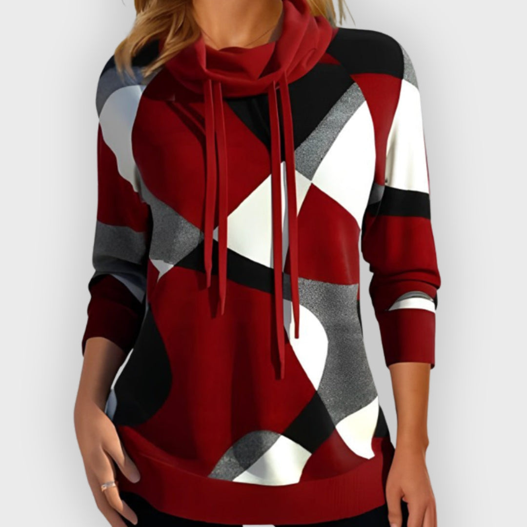 R&B | Stylischer Color Block Kapuzenpullover